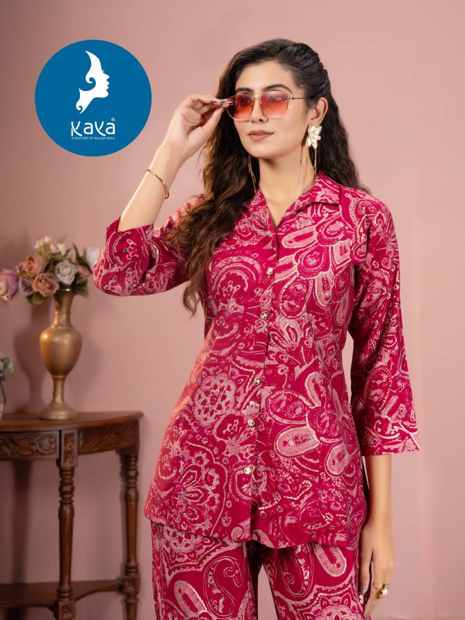 Maitri Vol 4 By Kaya Printed Western Cord Set Top With Bottom Wholesale Online
